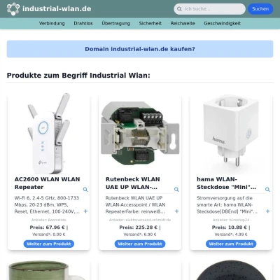 Screenshot industrial-wlan.de