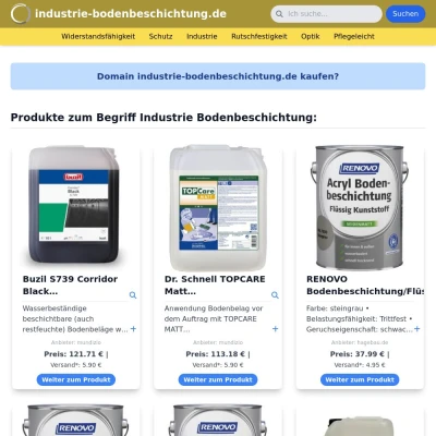 Screenshot industrie-bodenbeschichtung.de