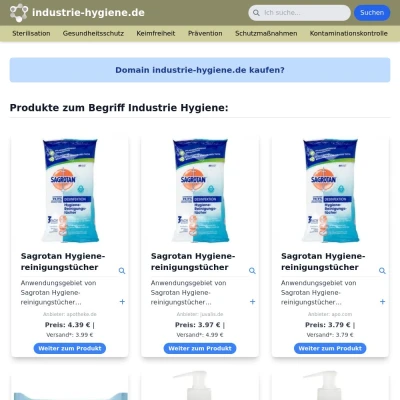 Screenshot industrie-hygiene.de