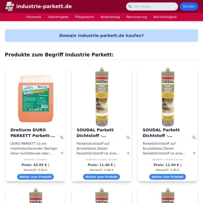 Screenshot industrie-parkett.de