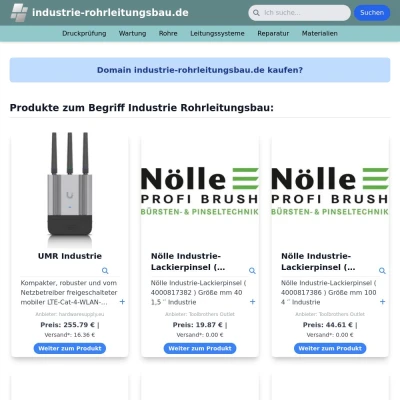 Screenshot industrie-rohrleitungsbau.de