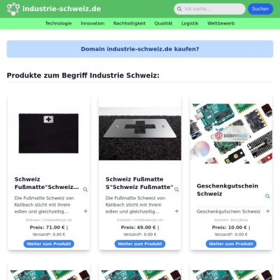 Screenshot industrie-schweiz.de