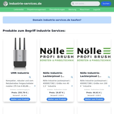 Screenshot industrie-services.de