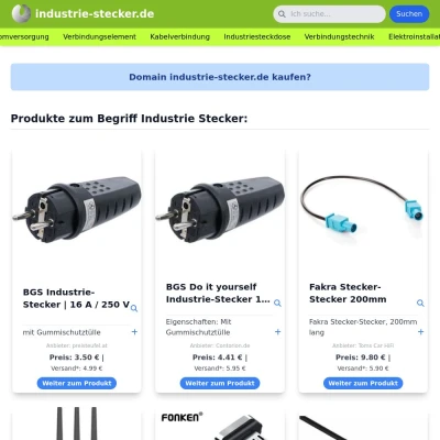 Screenshot industrie-stecker.de