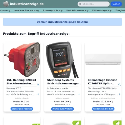 Screenshot industrieanzeige.de