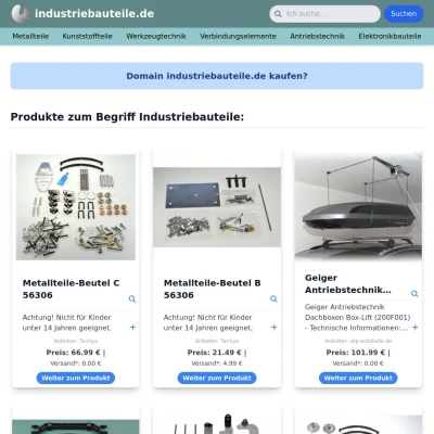 Screenshot industriebauteile.de