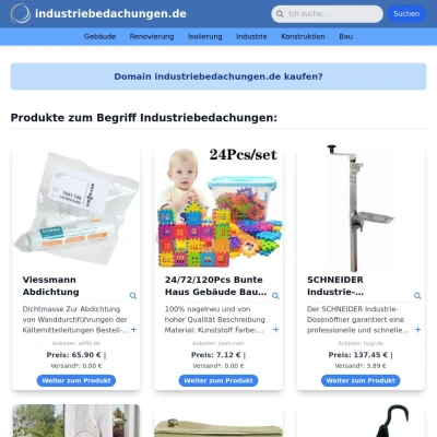 Screenshot industriebedachungen.de