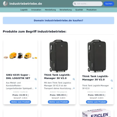 Screenshot industriebetriebe.de