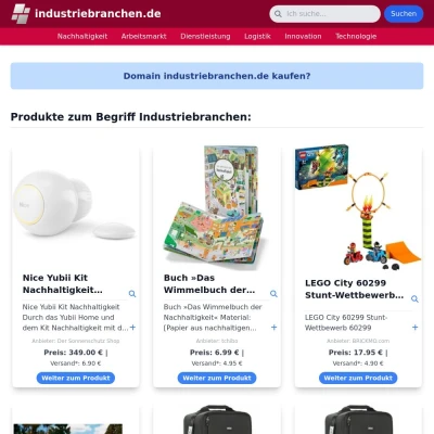 Screenshot industriebranchen.de