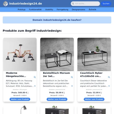 Screenshot industriedesign24.de