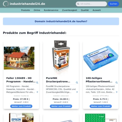 Screenshot industriehandel24.de