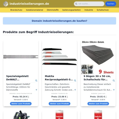 Screenshot industrieisolierungen.de