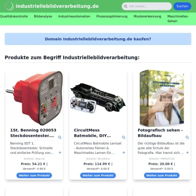 Screenshot industriellebildverarbeitung.de