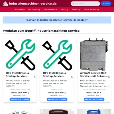 Screenshot industriemaschinen-service.de