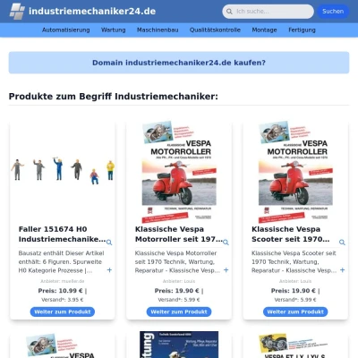 Screenshot industriemechaniker24.de