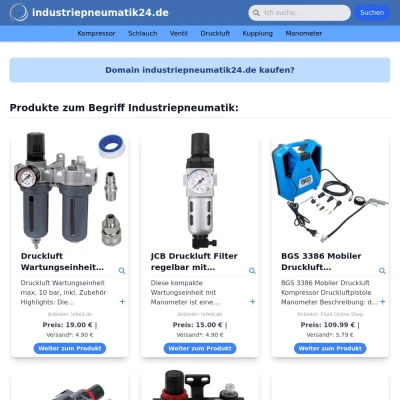 Screenshot industriepneumatik24.de