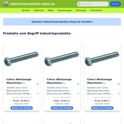 Screenshot industrieprodukte-shop.de