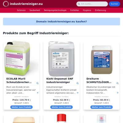 Screenshot industriereiniger.eu