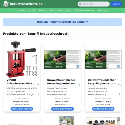 Screenshot industrieschrott.de