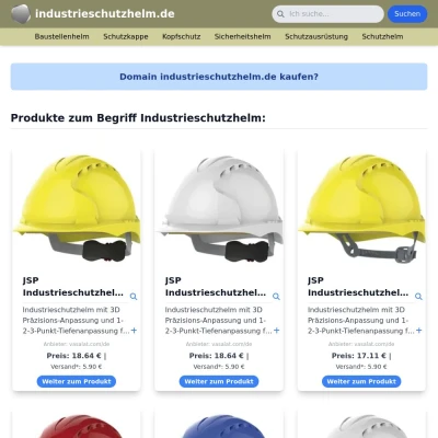 Screenshot industrieschutzhelm.de