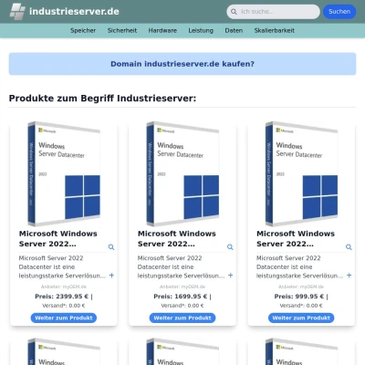 Screenshot industrieserver.de