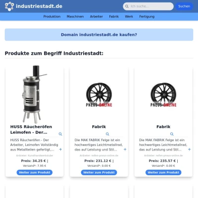 Screenshot industriestadt.de