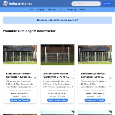 Screenshot industrietor.eu
