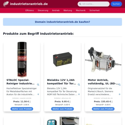 Screenshot industrietorantrieb.de