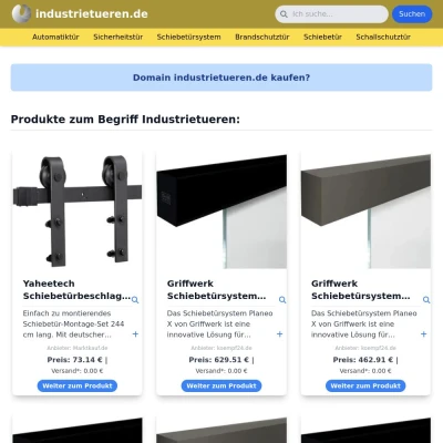 Screenshot industrietueren.de