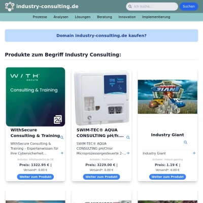 Screenshot industry-consulting.de