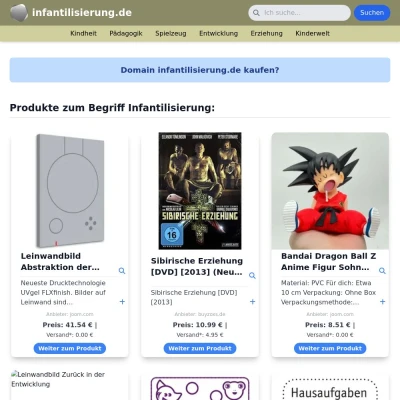 Screenshot infantilisierung.de