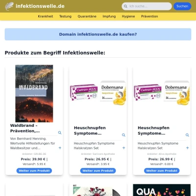 Screenshot infektionswelle.de