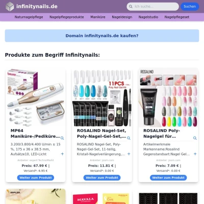 Screenshot infinitynails.de