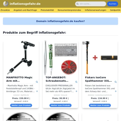 Screenshot inflationsgefahr.de