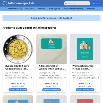 Screenshot inflationsreport.de