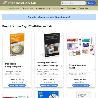 Screenshot inflationsschutz24.de