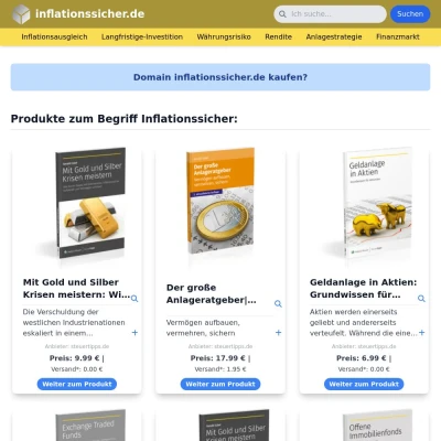 Screenshot inflationssicher.de