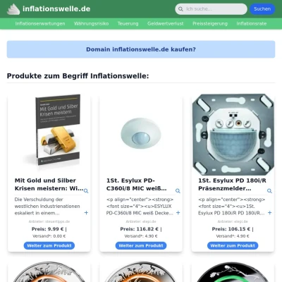 Screenshot inflationswelle.de