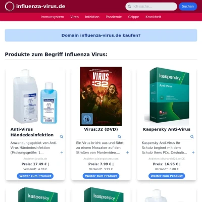 Screenshot influenza-virus.de