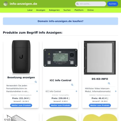 Screenshot info-anzeigen.de