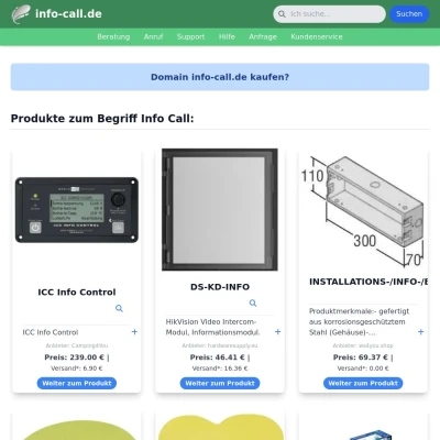 Screenshot info-call.de