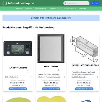 Screenshot info-onlineshop.de