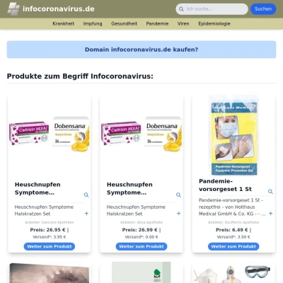 Screenshot infocoronavirus.de