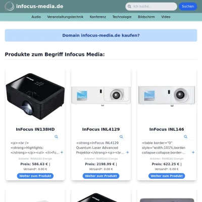 Screenshot infocus-media.de