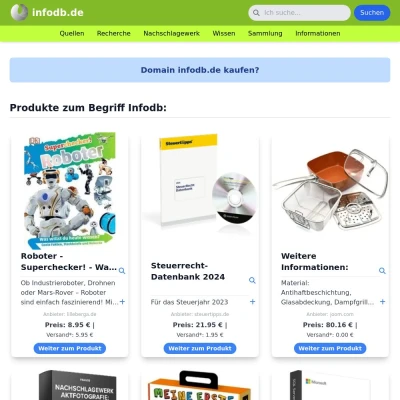 Screenshot infodb.de