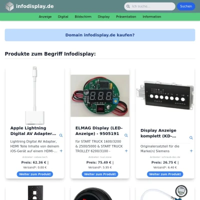 Screenshot infodisplay.de