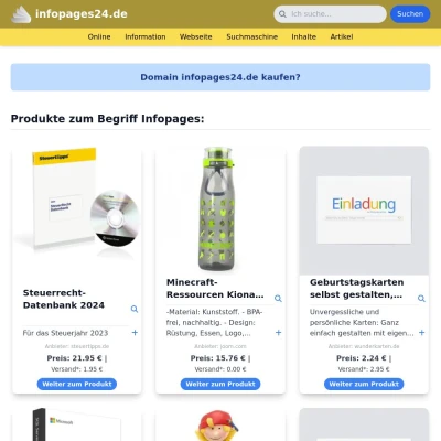 Screenshot infopages24.de
