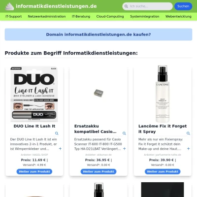 Screenshot informatikdienstleistungen.de