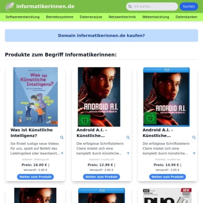 Screenshot informatikerinnen.de
