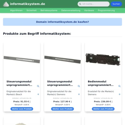 Screenshot informatiksystem.de